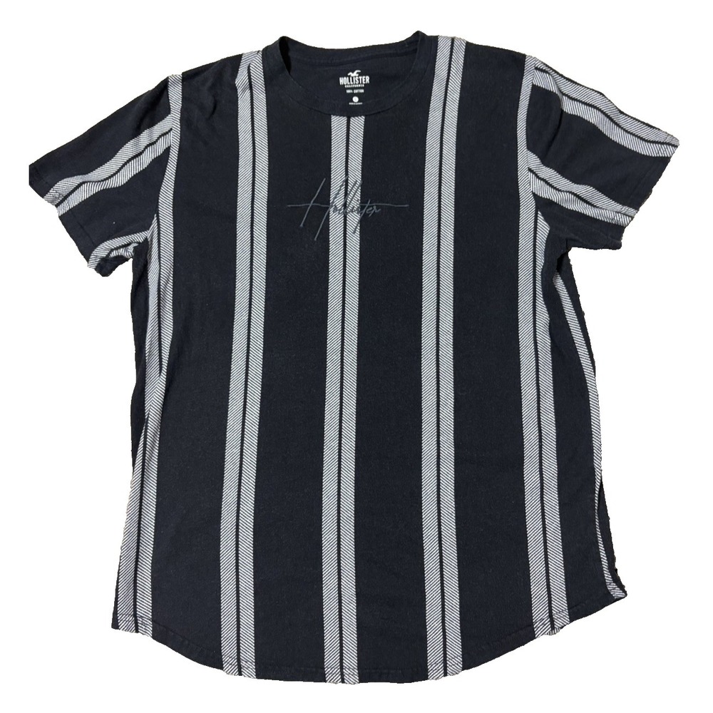 Hollister Men's Short Sleeve Crew Neck Size Large Striped